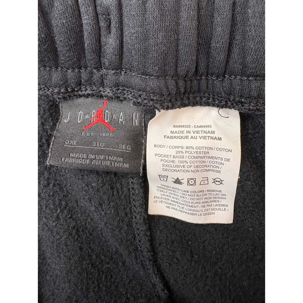 Nike Air Hoodie XXL & Jordan Flight Sweatpants 3XL Black Gold Mens Tracksuit - Picture 7 of 12